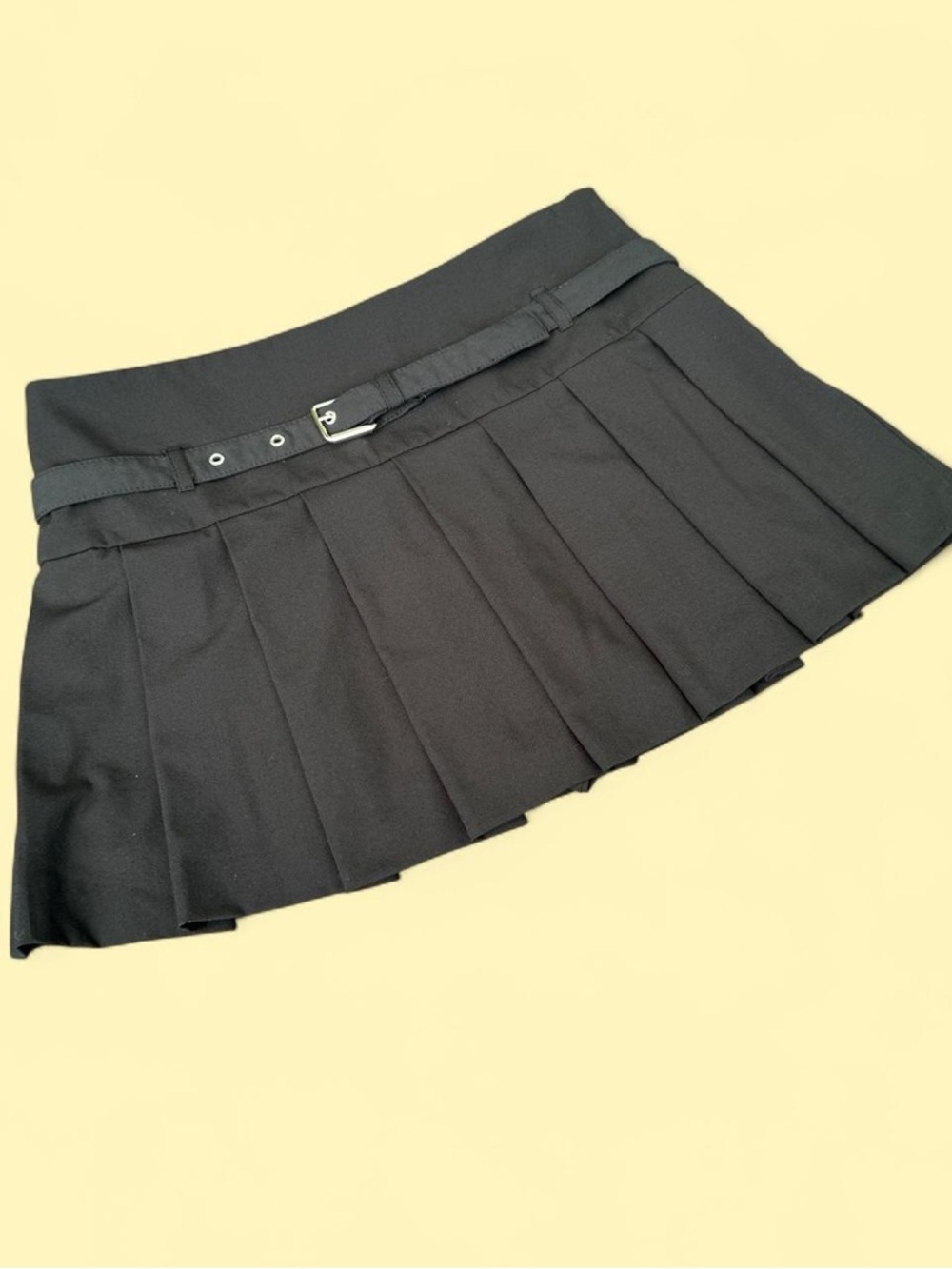 Zara Black Pleated Mini Skort